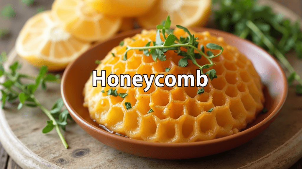 6 Reasons Honeycomb is Nature's Sweetest Delight 3 create an image featuring a honeycomb dish the image should showcase the main dish cooked to perfe su5xdvpr4awrz2f0nreg 2