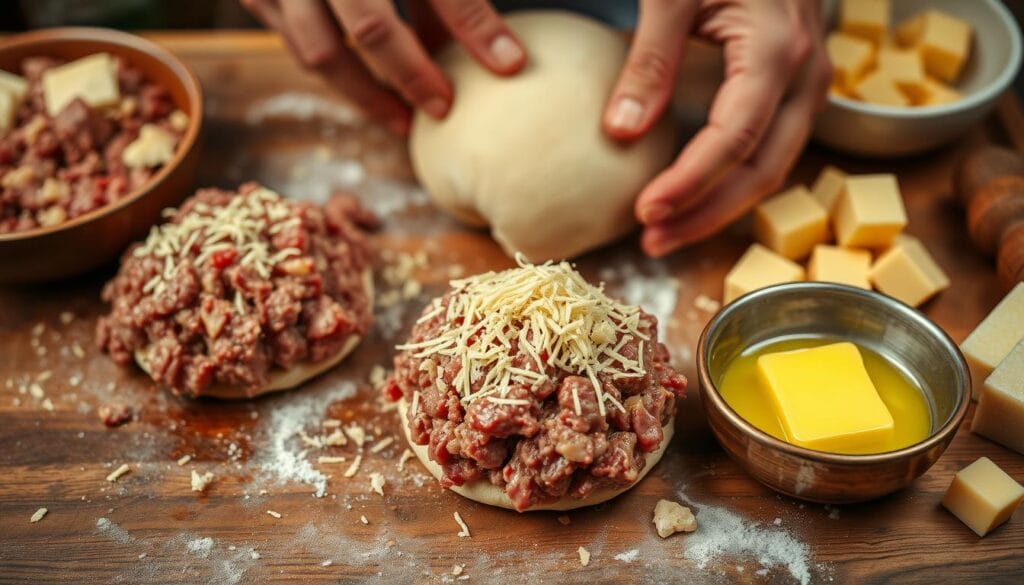 Garlic Parmesan Cheeseburger Bombs Recipe 4 Garlic Parmesan Cheeseburger Bombs Recipe