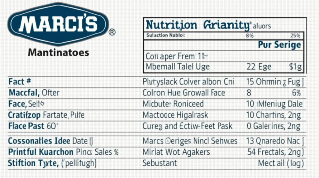 Marco's Nutrition Information 4 Marco's Nutrition Information